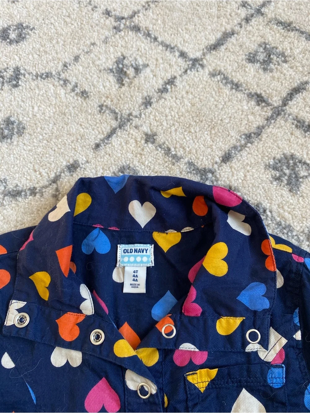 Old Navy Heart Print Shirtdress